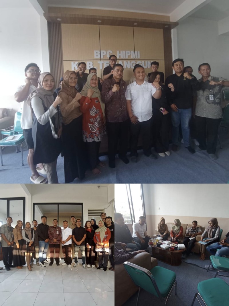 Kepala Badan Kesatuan Bangsa dan Politik Kabupaten Temanggung beserta personel Bidang Politik dan Keormasan melaksanakan kegiatan sharing session dan silaturahmi bersama Badan Pengurus Cabang (BPC) HIPMI Kabupaten Temanggung.