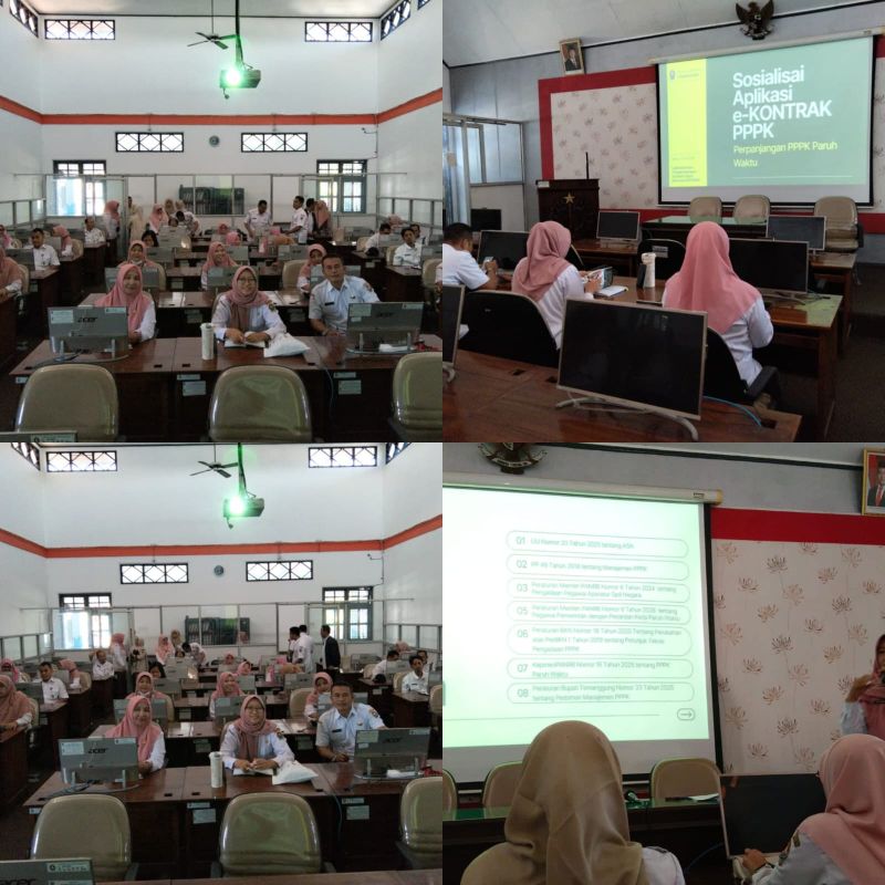Bankesbangpol Kabupaten Temanggung mengikuti kegiatan Sosialisasi Penggunaan Aplikasi e-KONTRAK PPPK
