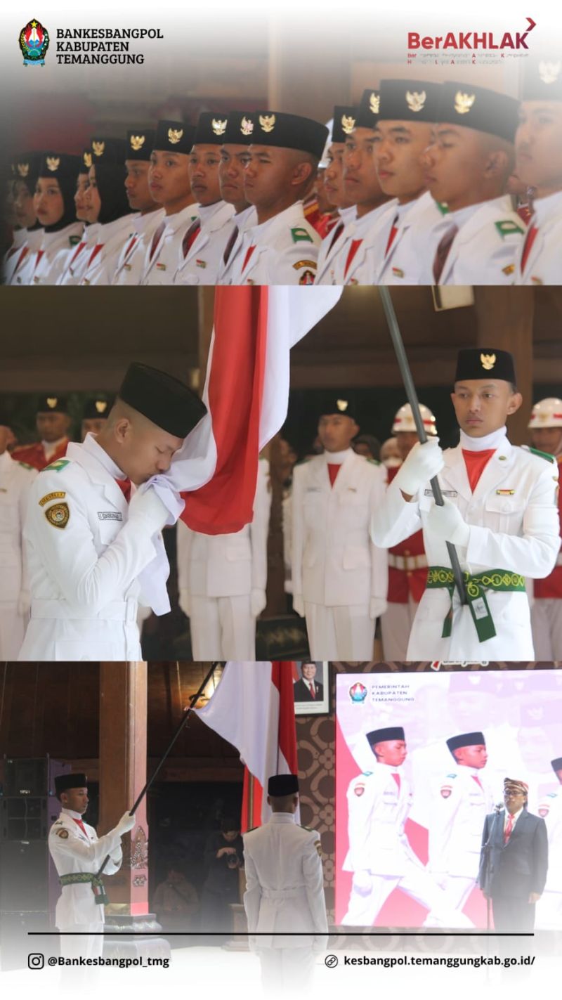 Bankesbangpol Kabupaten Temanggung melaksanakan kegiatan Pengukuhan Paskibraka Kabupaten Temanggung Tahun 2026